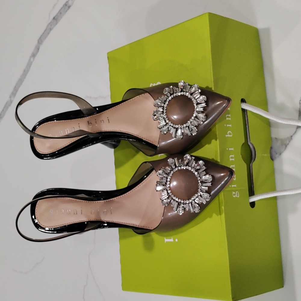 Rhinestone Grey Gianni Bini Heels